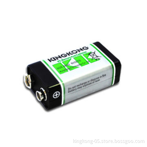 9V/6F22 Carbonic Battery with 210/240 Minutes Discharge Time, CE, RoHS and REACH Marks